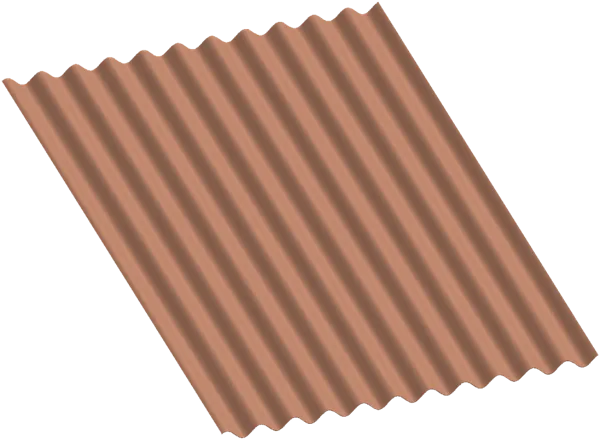 Copper 7/8 in Corrugated roof panel profile