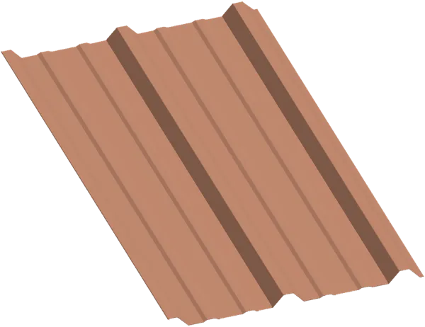 Copper PBR / R Panel roof panel profile