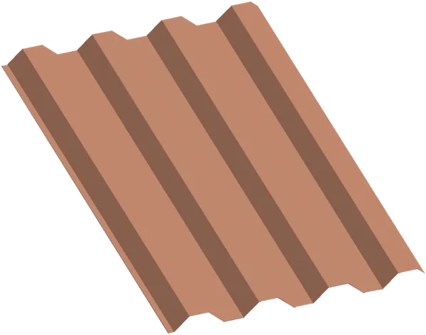 Copper 7.2 Rib Panel roof panel profile
