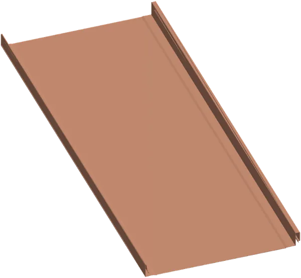 Copper Standing Seam - 18 in roof panel profile