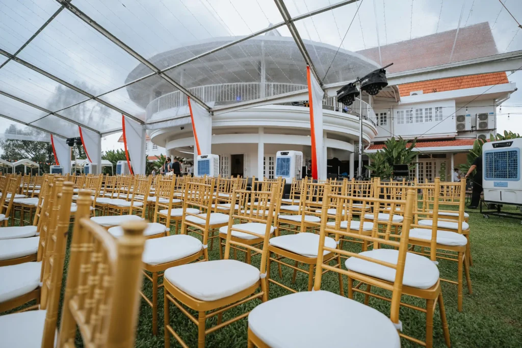 chair setup on Nexting event at Whitehouse @ The Estate on Federal Hill