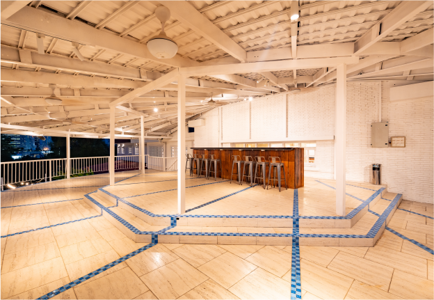 The Sky Balcony at Whitehouse @ The Estate on Federal Hill, a private space that highlights the challenge of limited capacity for large-scale events.