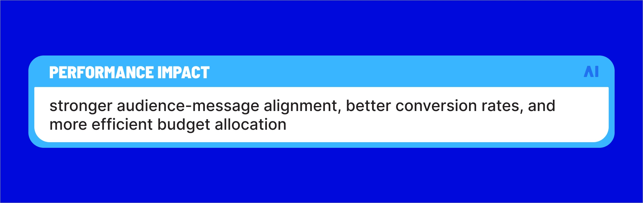 benefit - Improved conversion performance