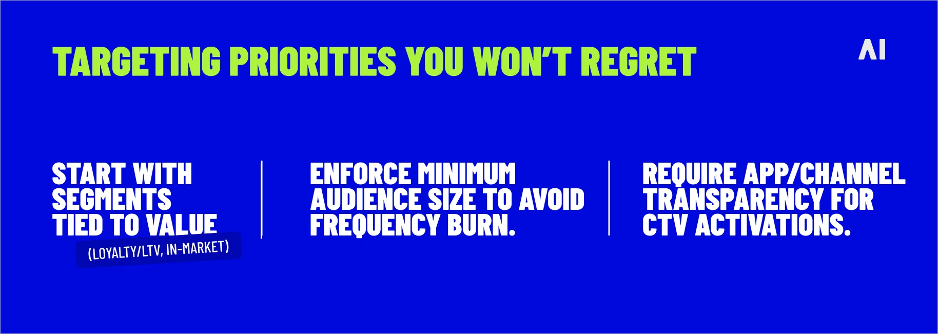 targeting priorities you won't regret