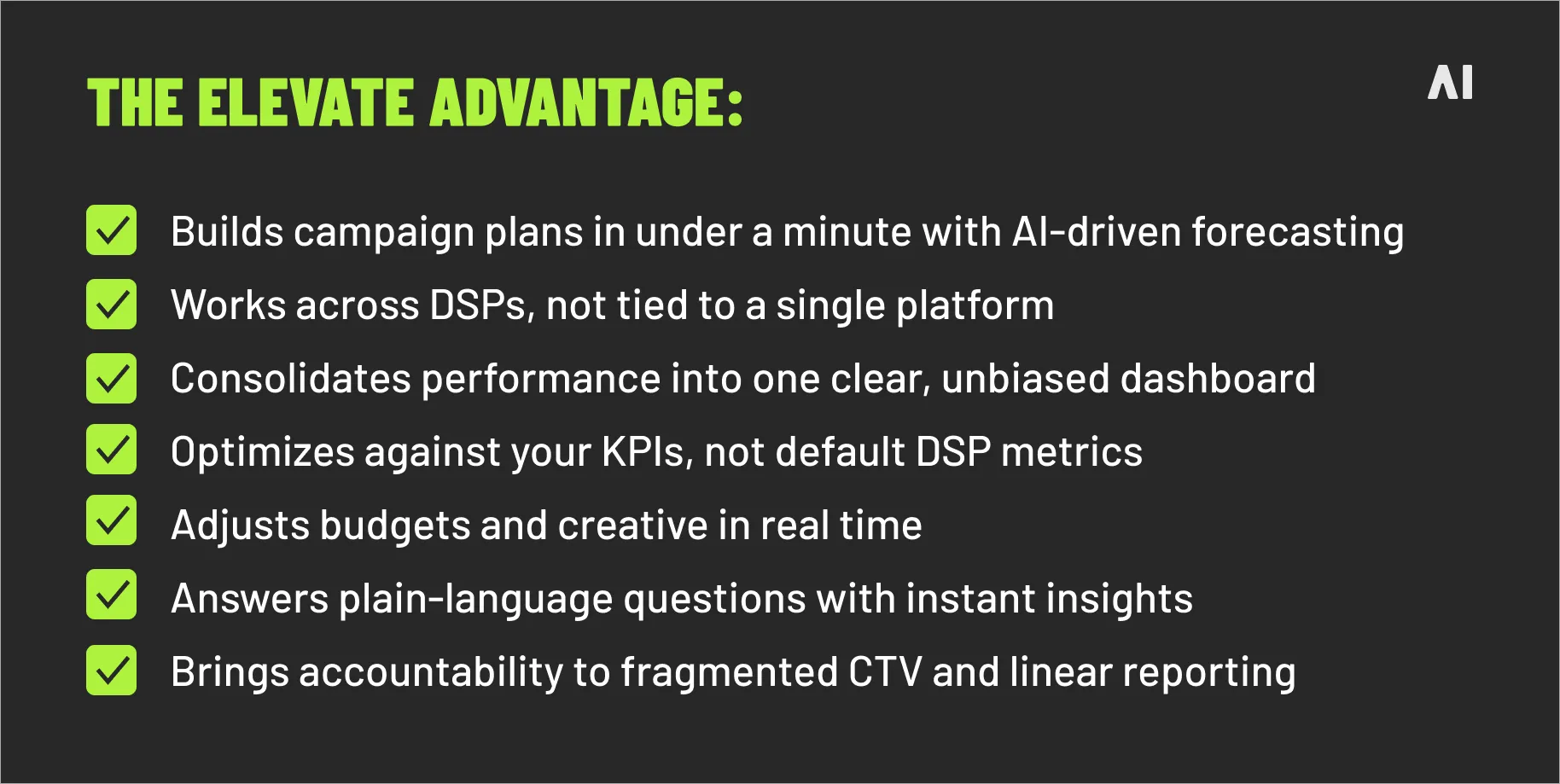 The Elevate advantages