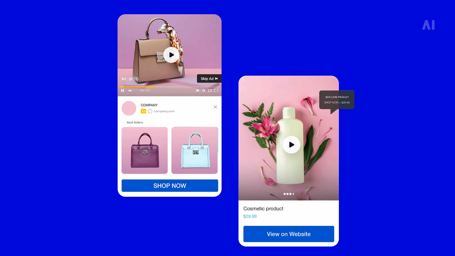 Shoppable video ad format