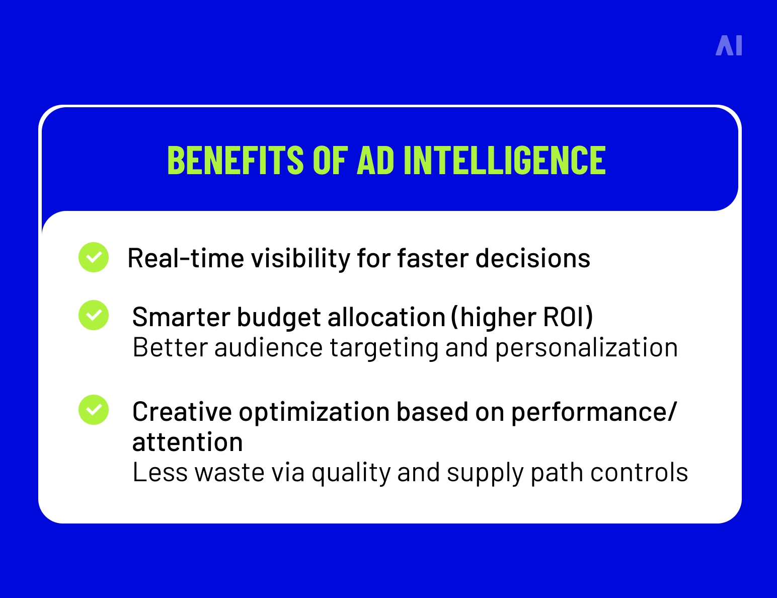 benefits of ad intelligence