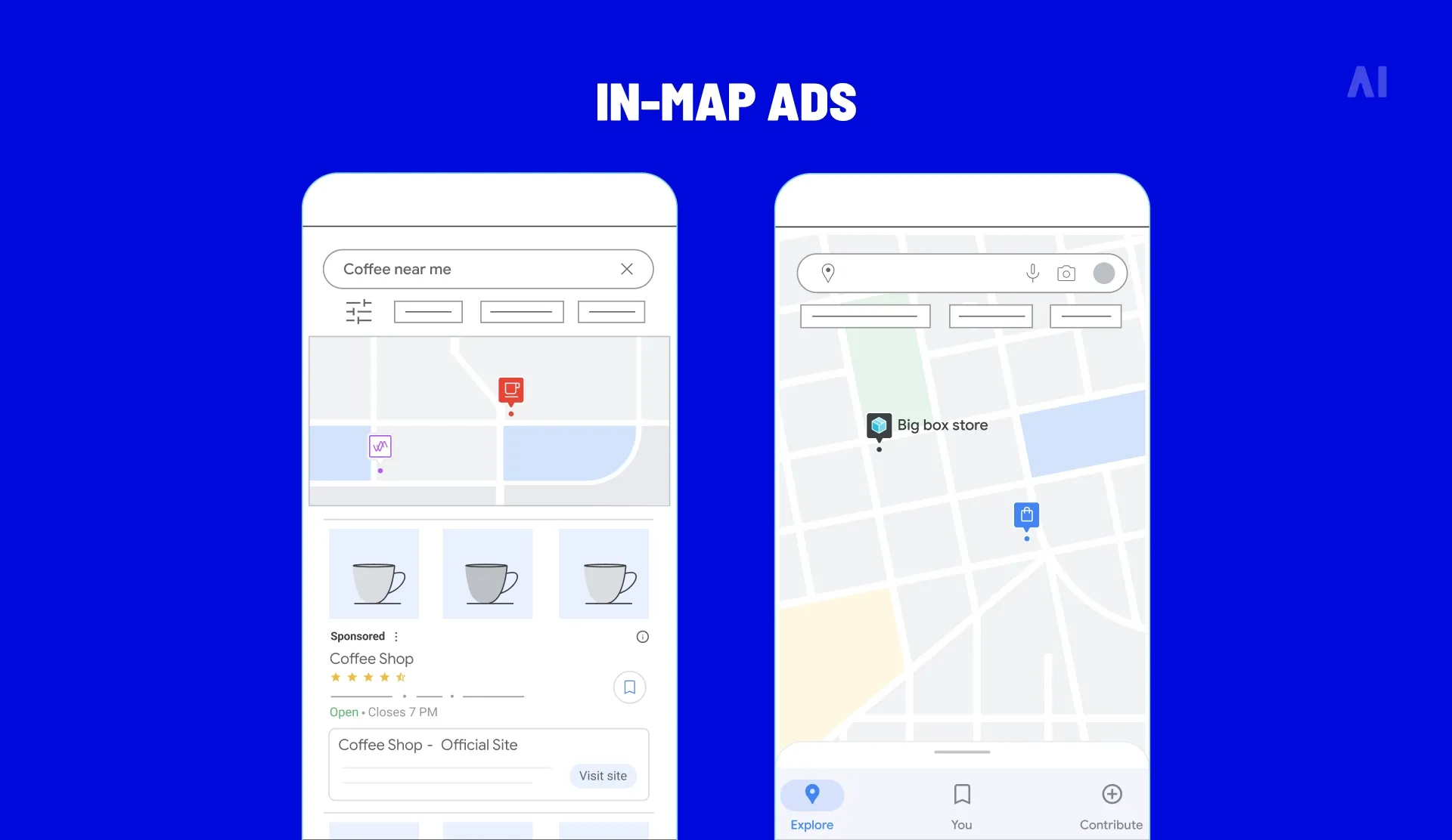 Example of in-map ad
