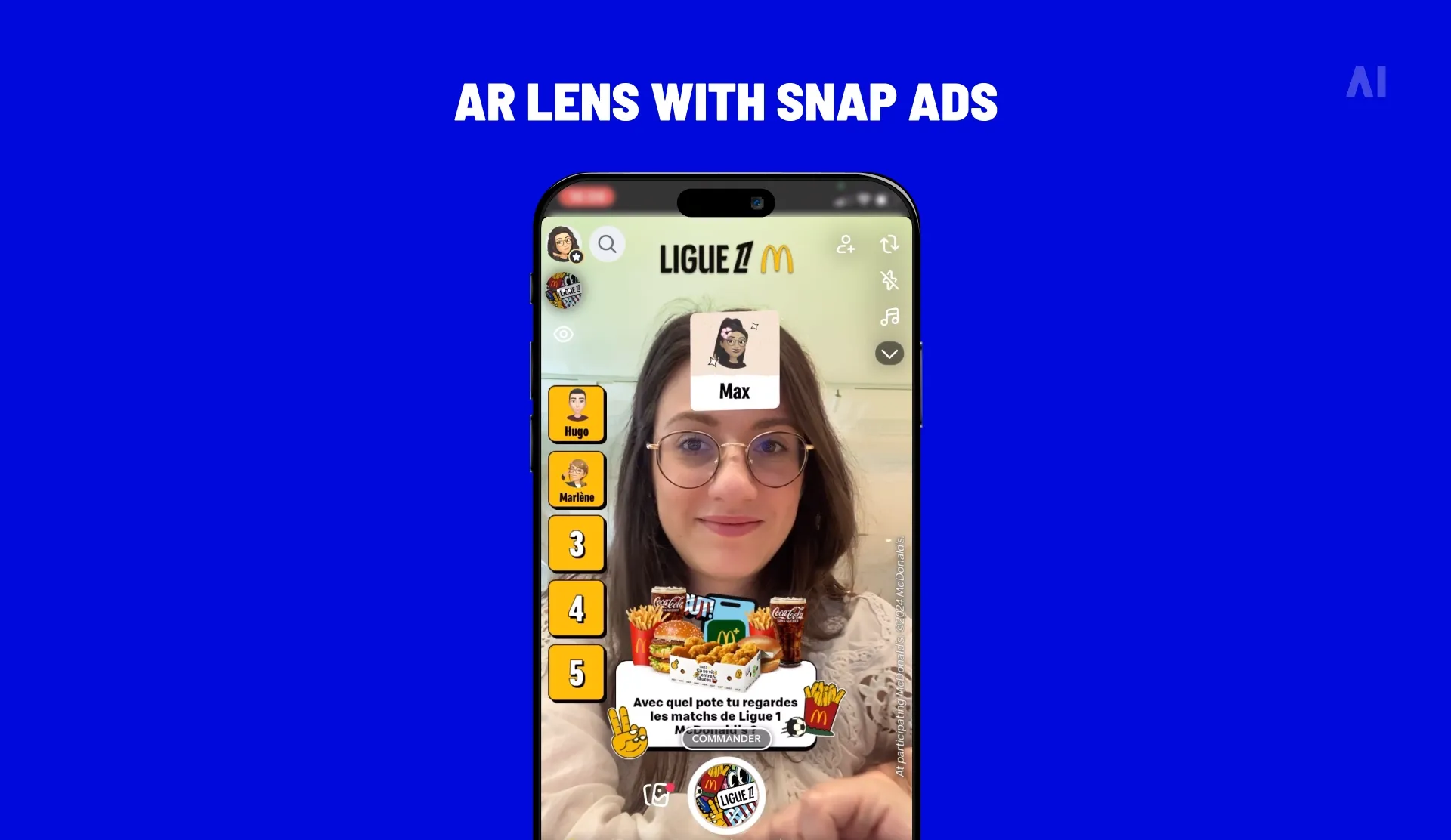 AR lens with Snap ads