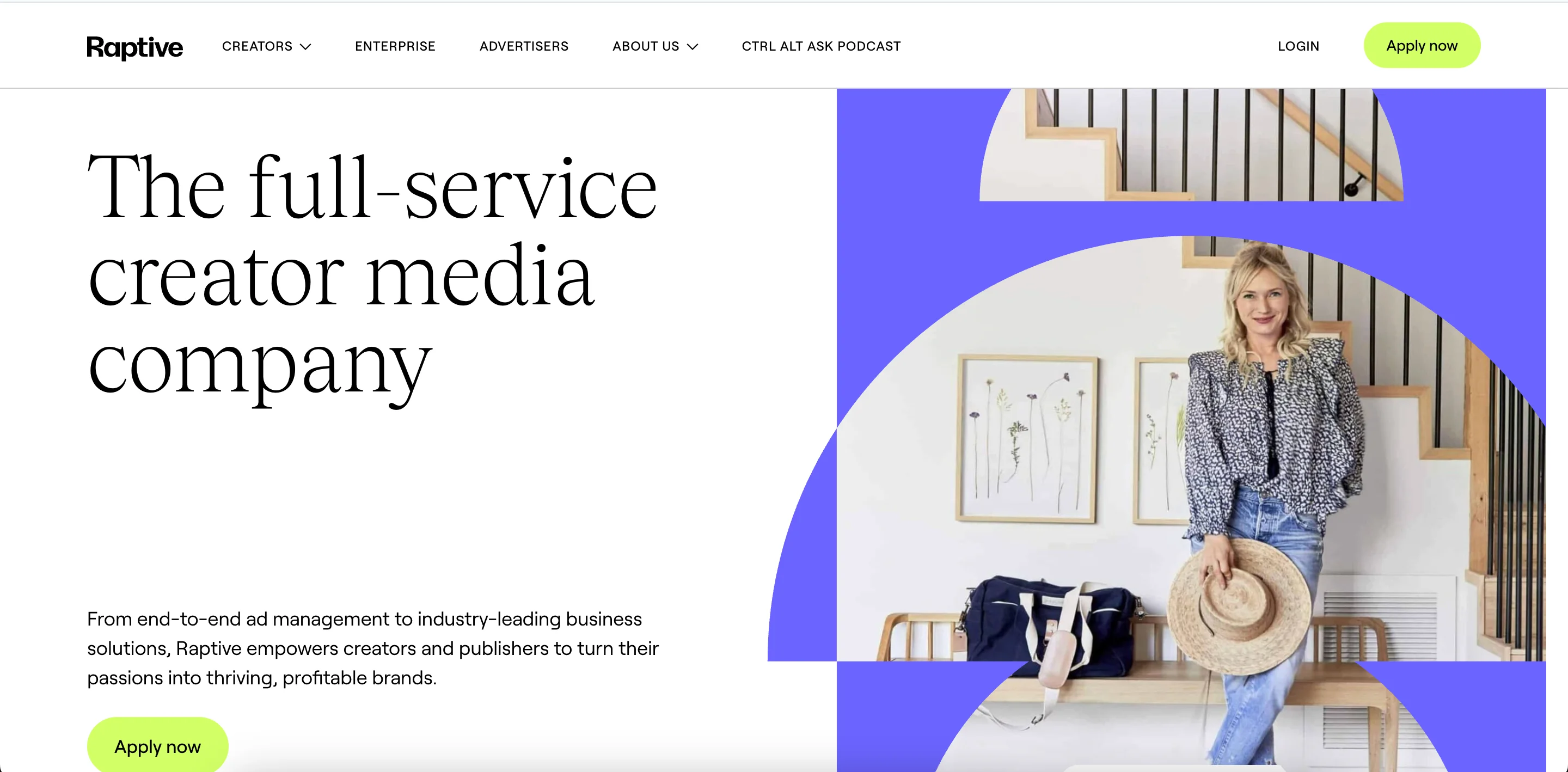Raptive display ad network