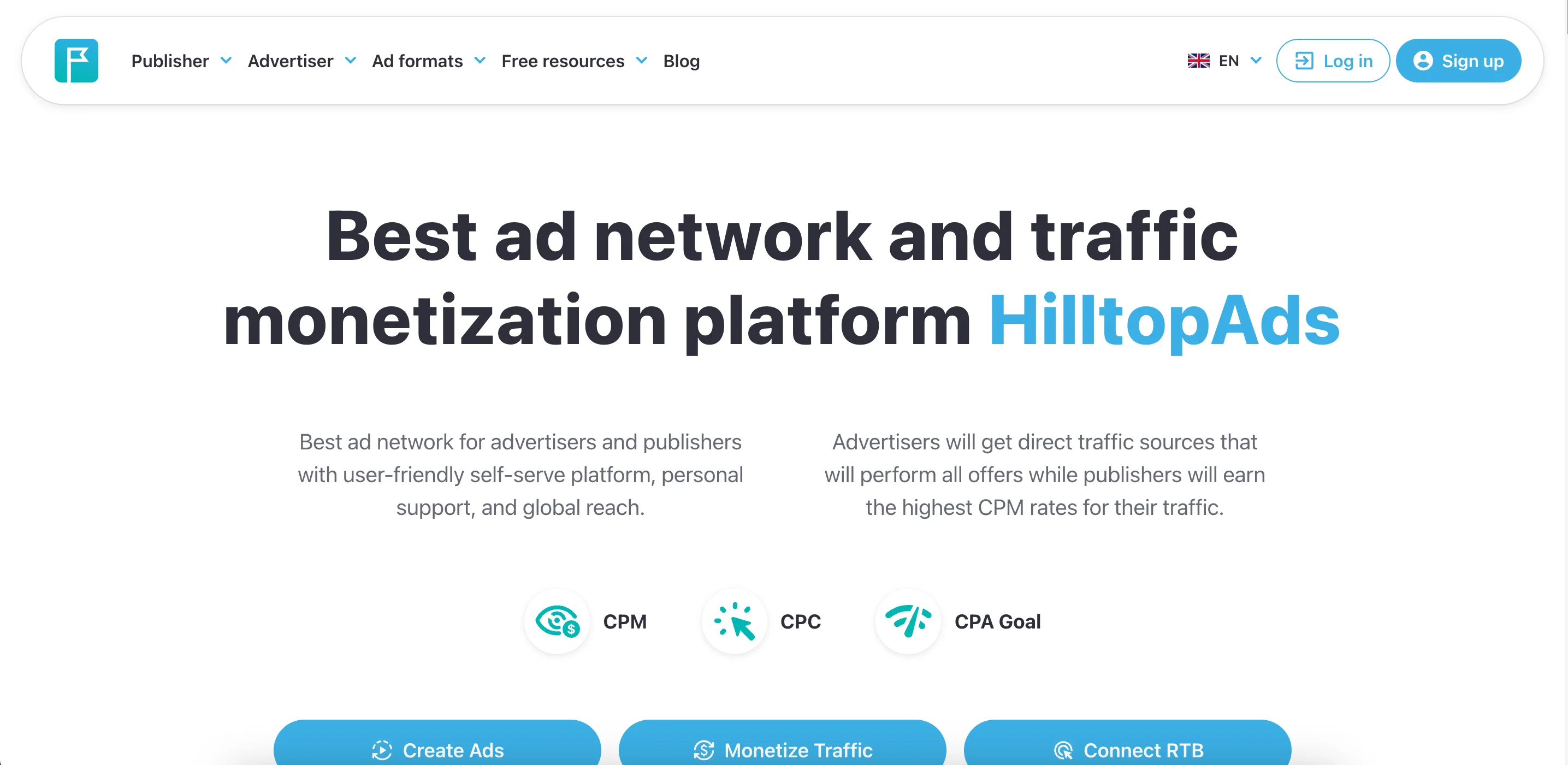 HilltopAds display ad network