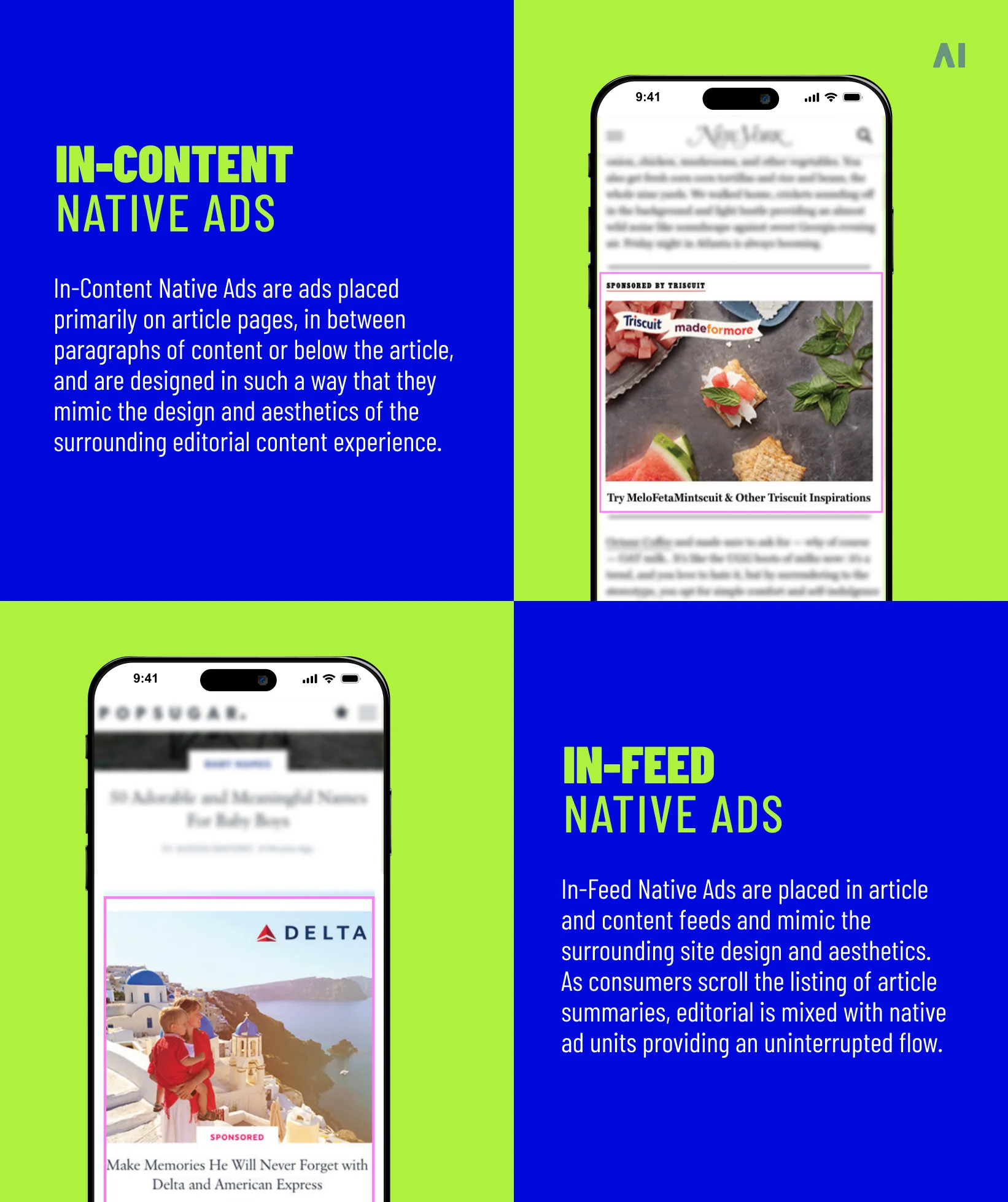 Example of an in-feed ad