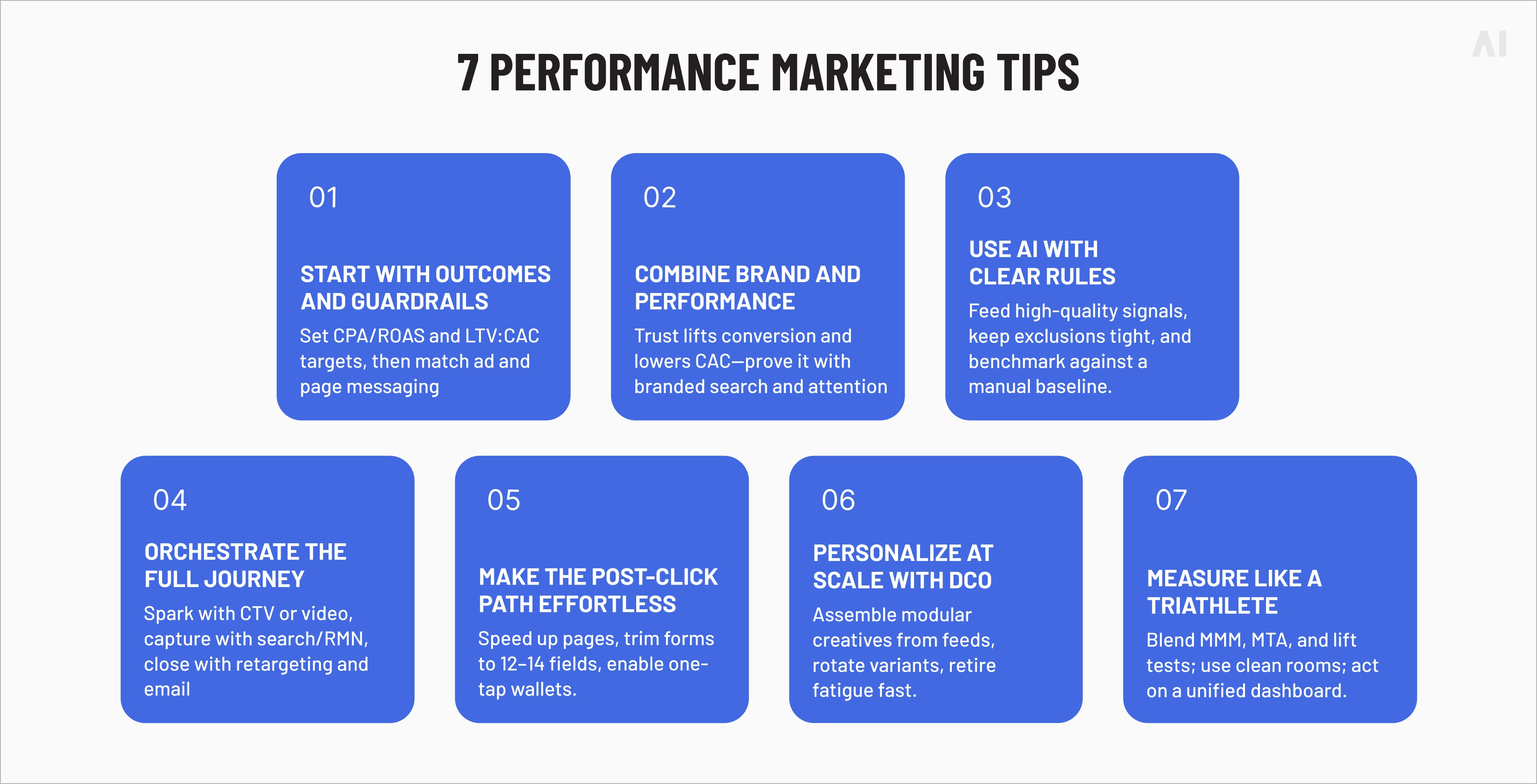 7 performance marketing tips