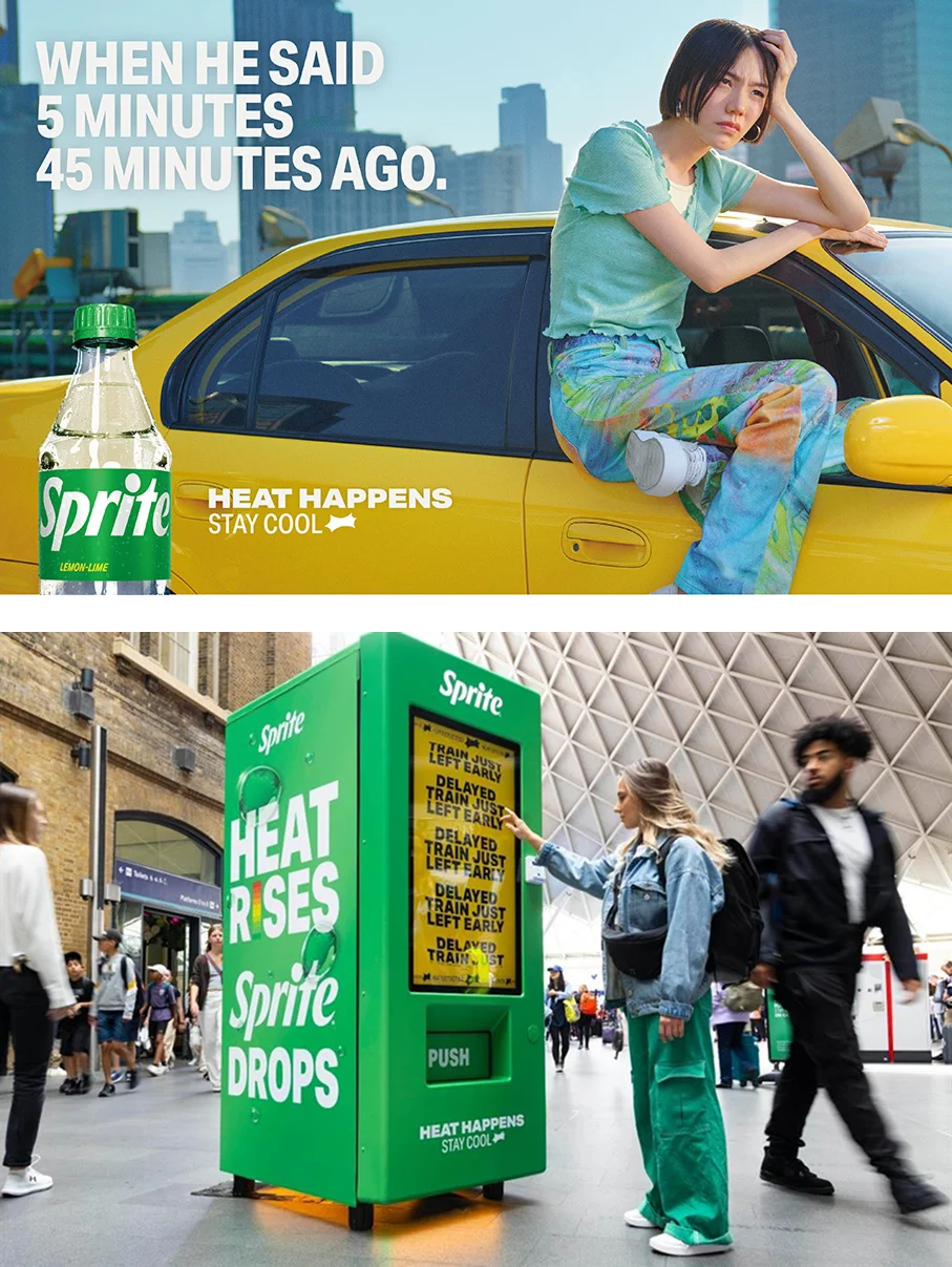 Sprite’s ‘Stay cool’ digital OOH examples