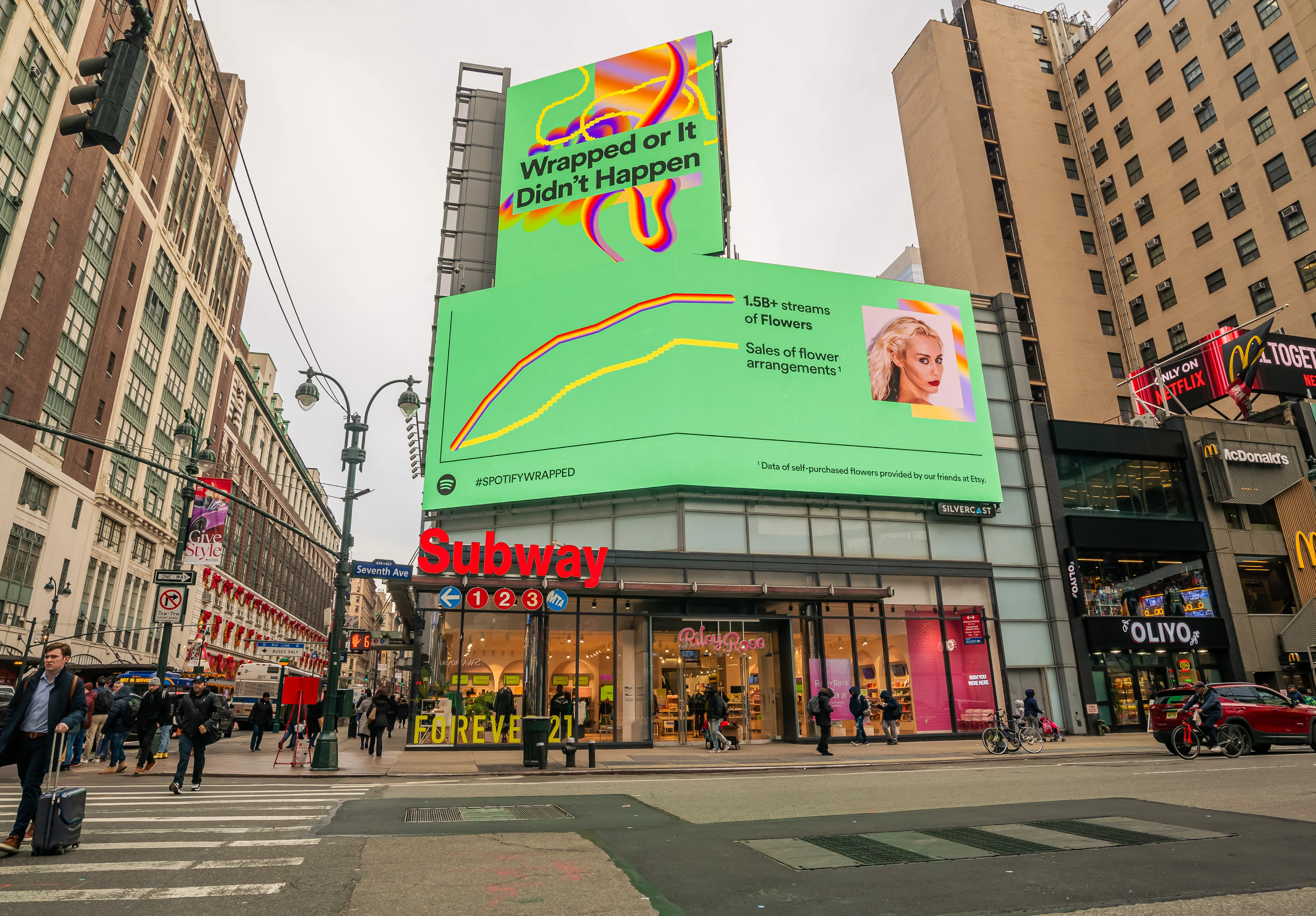 Spotify Wrapped DOOH campaign