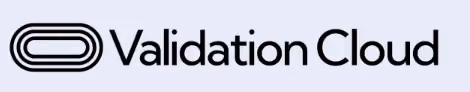 Validation Cloud logo with a stylized double oval icon to the left of the text.