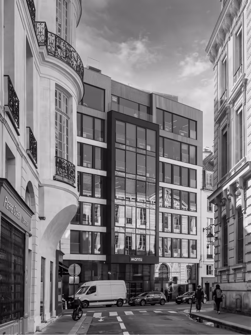 working at mantu office