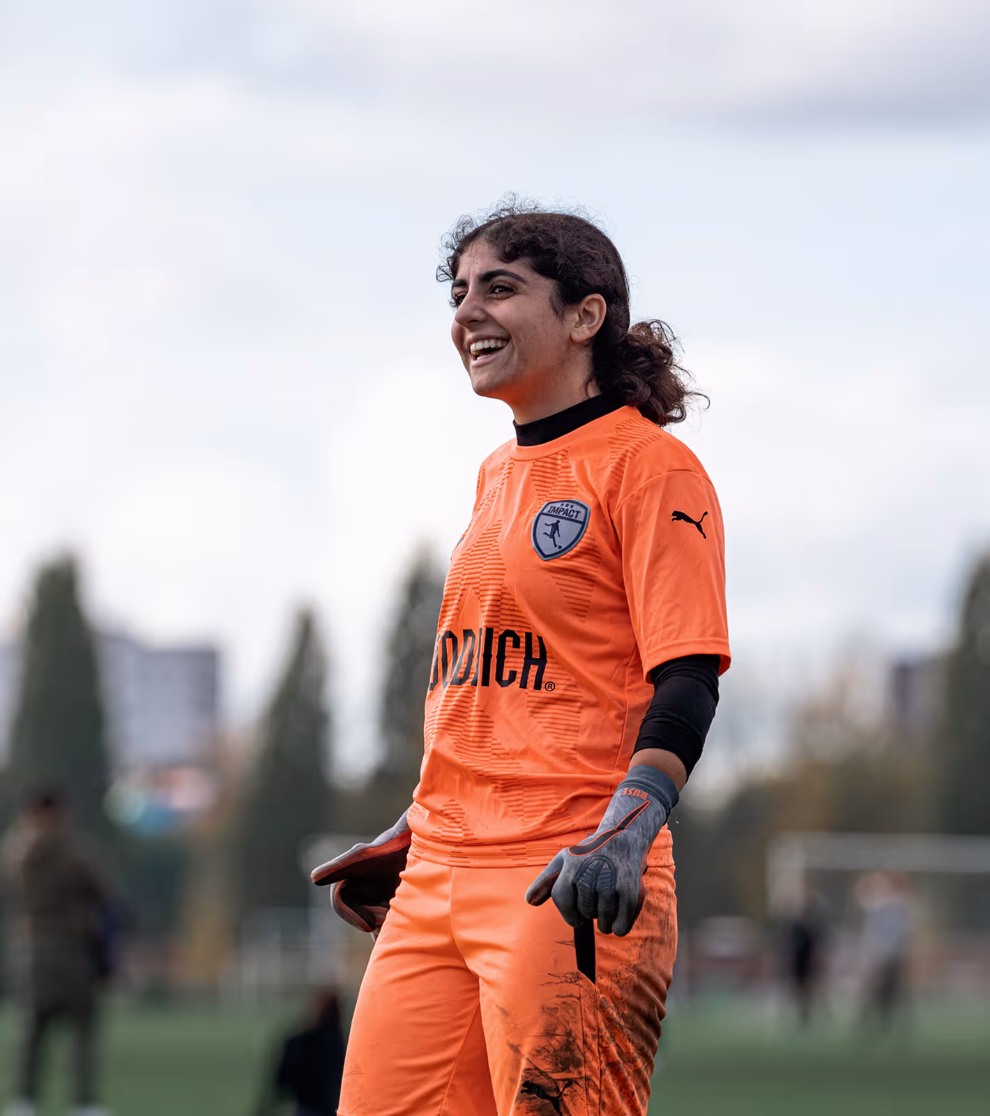 Football players in action