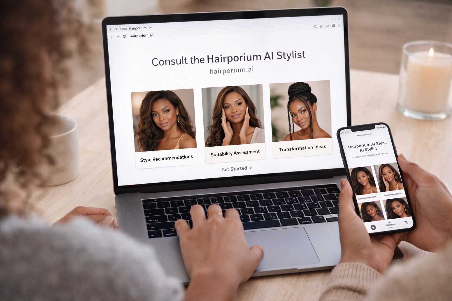 Hairporium AI Stylist — personalised hair consultation