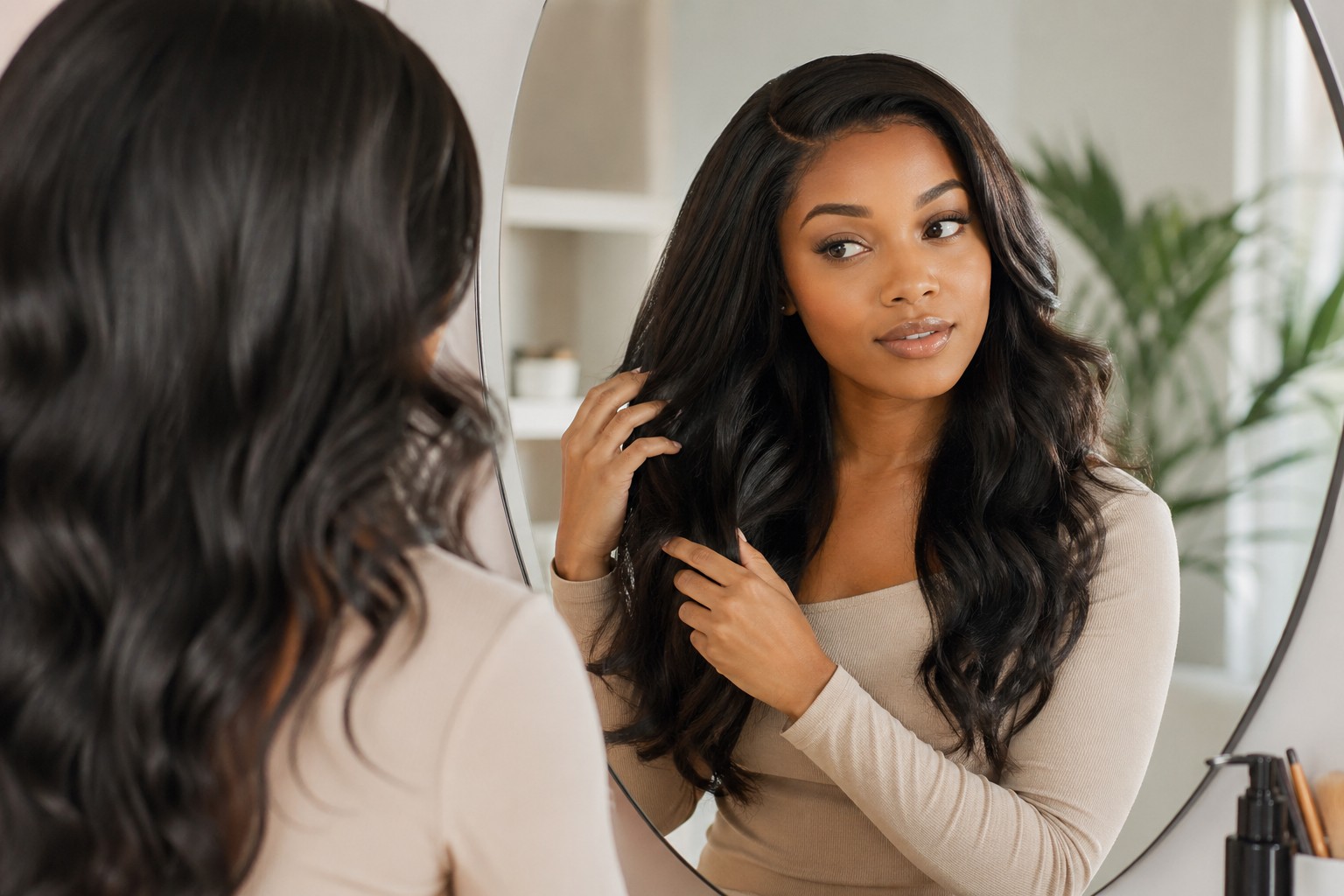 Different wig cap types and accessories on cream linen — choosing a beginner wig