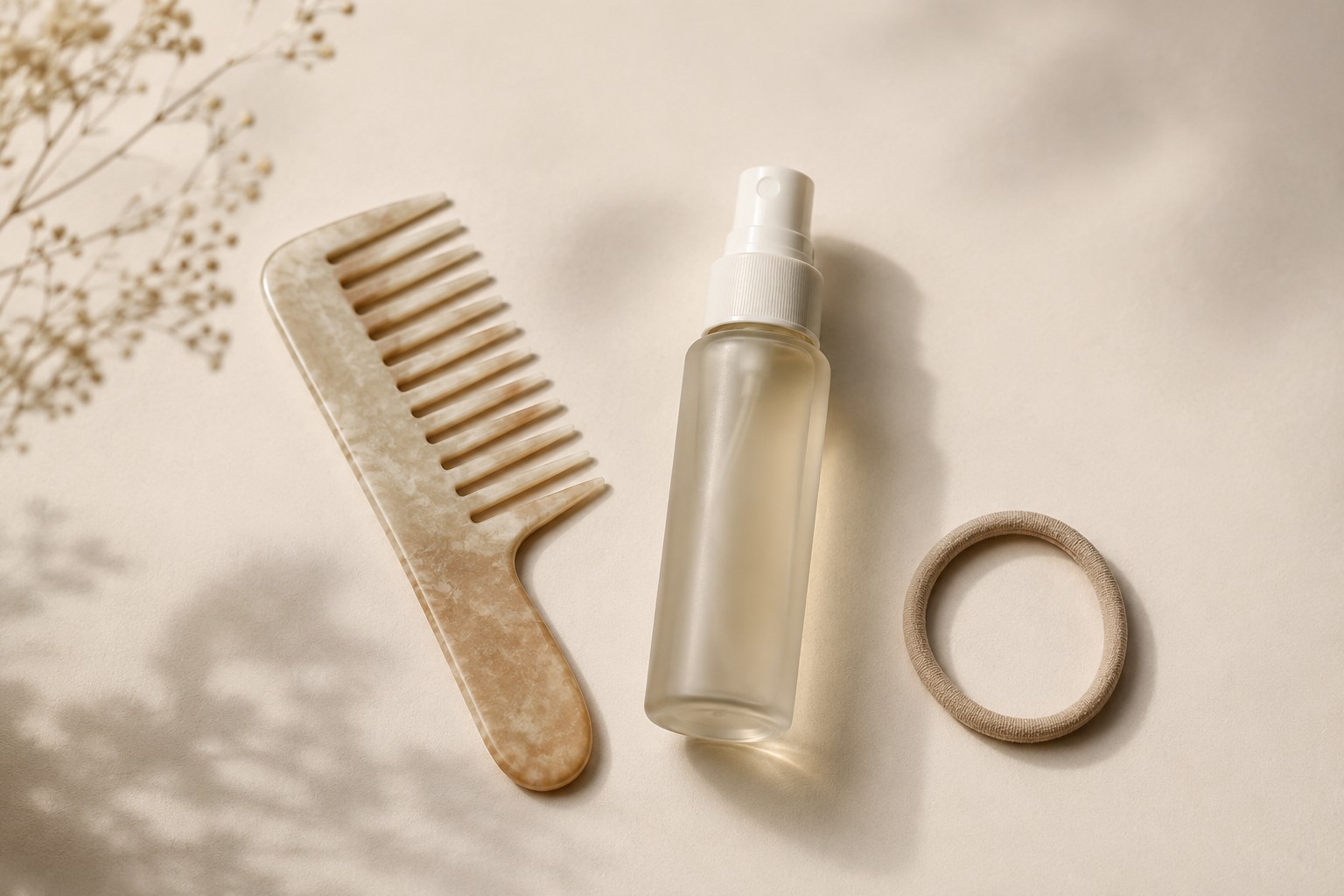 A simple maintenance kit and routine — basic care that lets the haircut do the work without daily fuss.