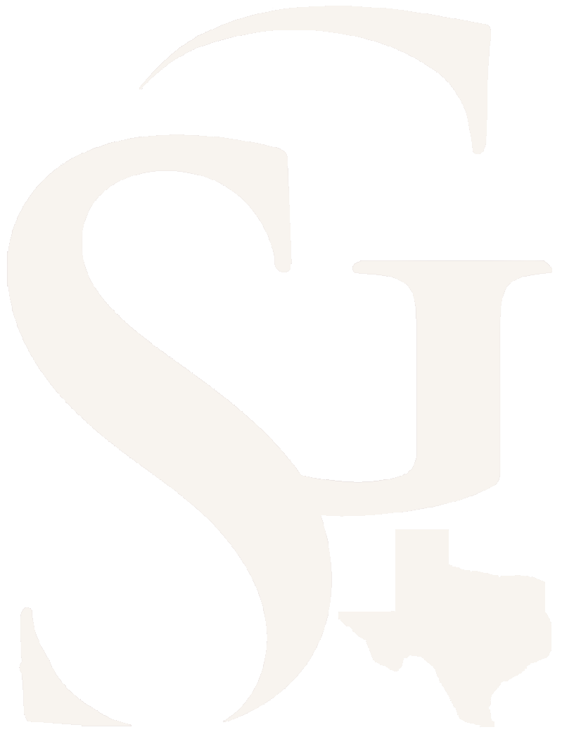 Steel and Grain SG monogram logo in cream