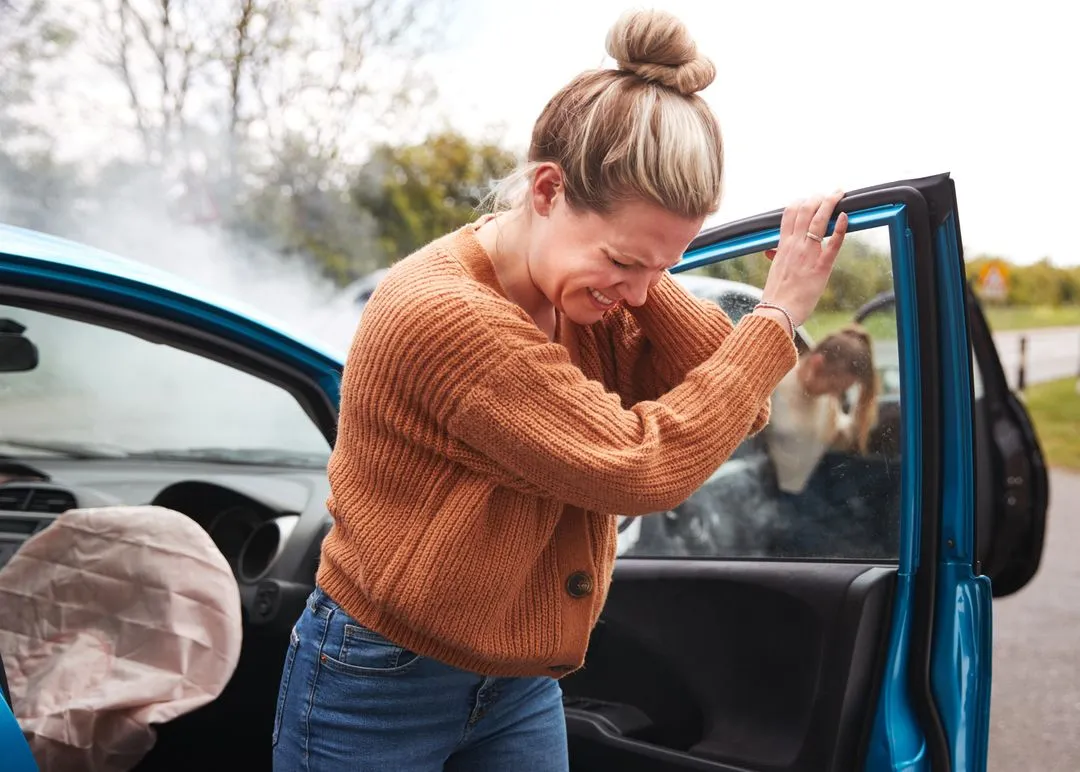 A woman with auto injuries