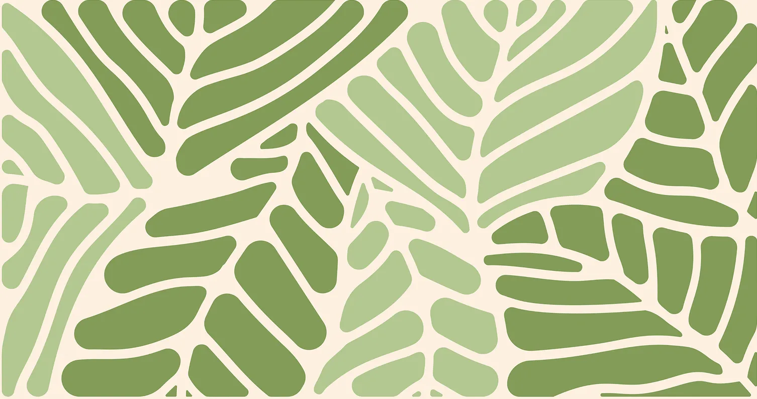 A green and white pattern of leaves.