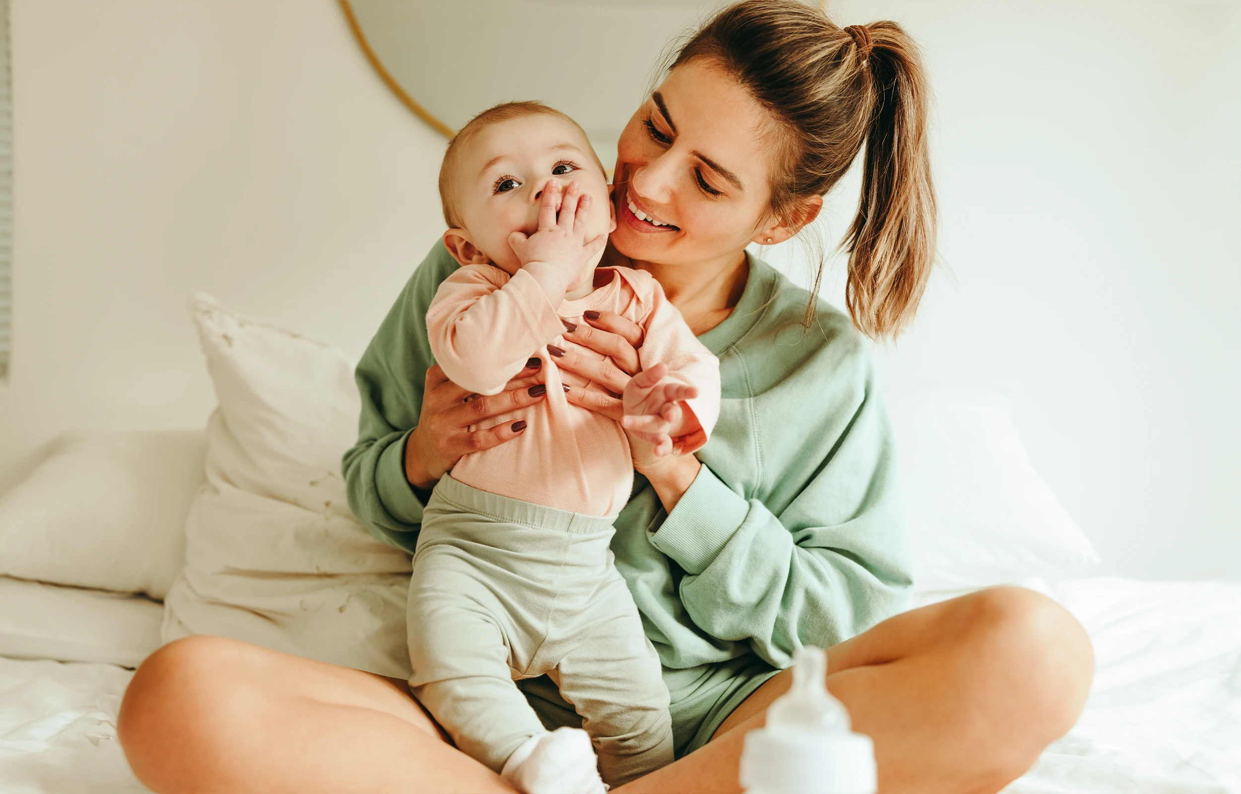 A mother with her baby