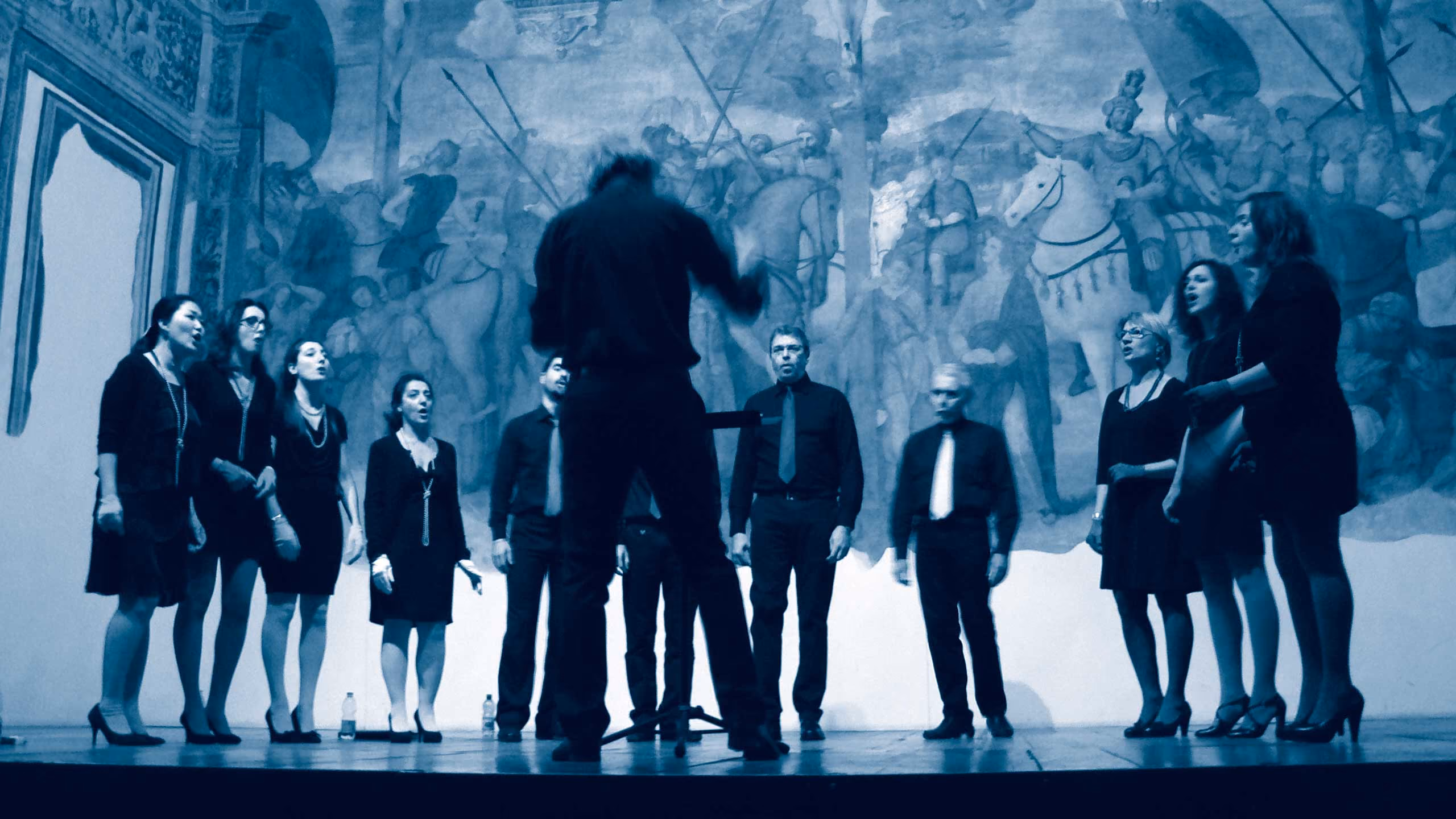 Coro da camera Clam Chowder diretto da Giorgio Ubaldi con coreografie di Zagana Capilupi