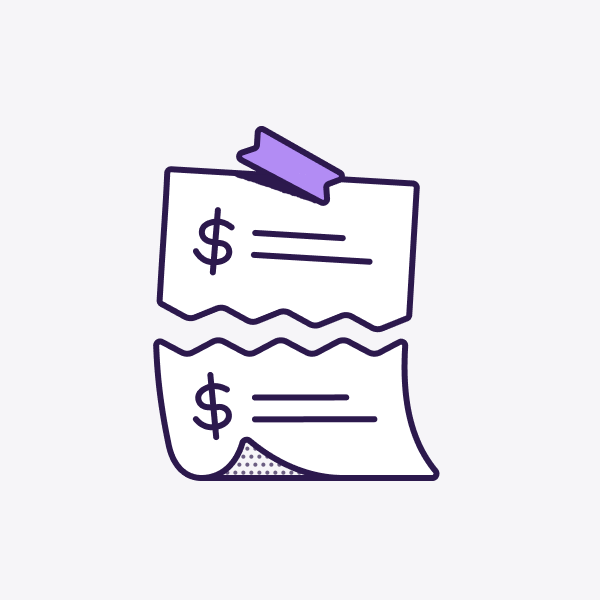 Illustration of a rent bill