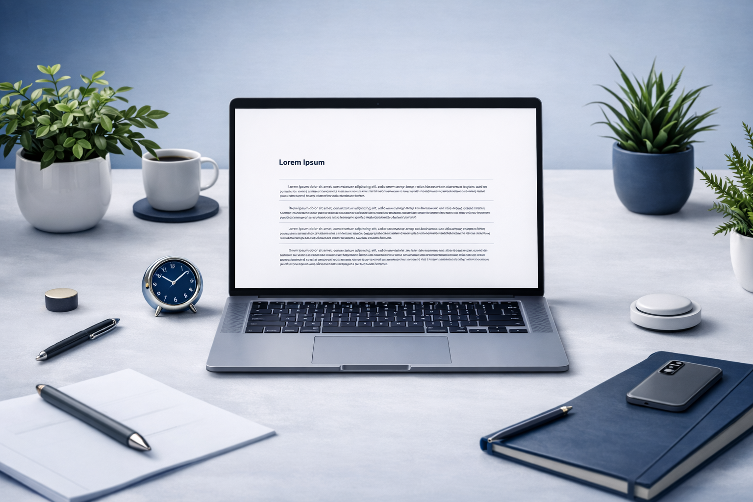 [background image] image of a work desk with a laptop and documents (for a ai legal tech company)