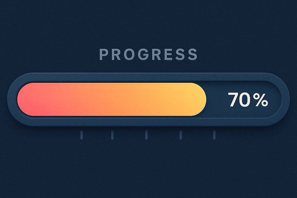 Progress bar at 70%
