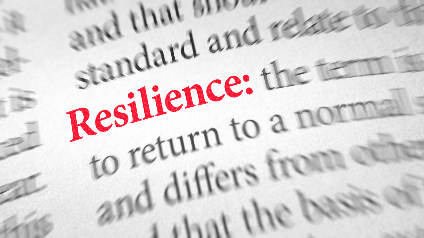 A dictionary highlighting the word resilience
