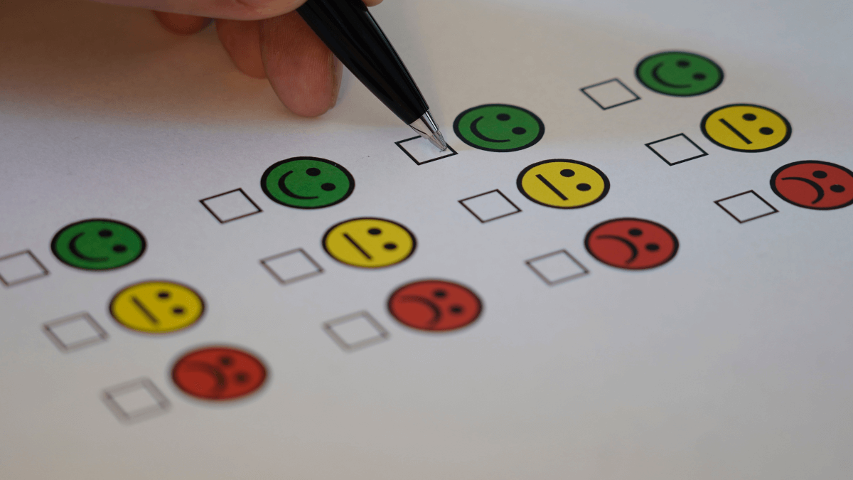 A close view of a questionnaire using Likert's Scale