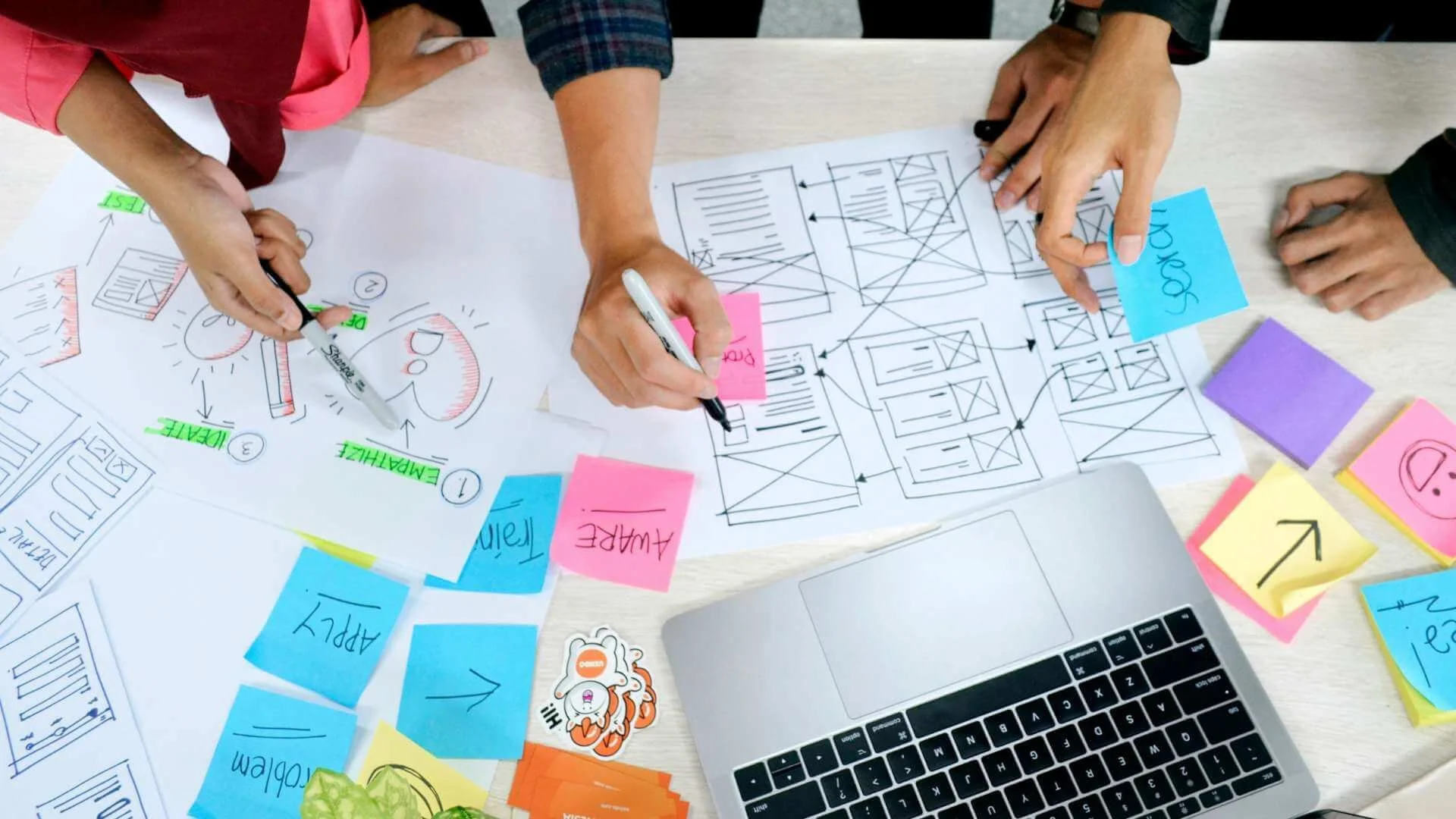 A depiction of persona mapping on a paper