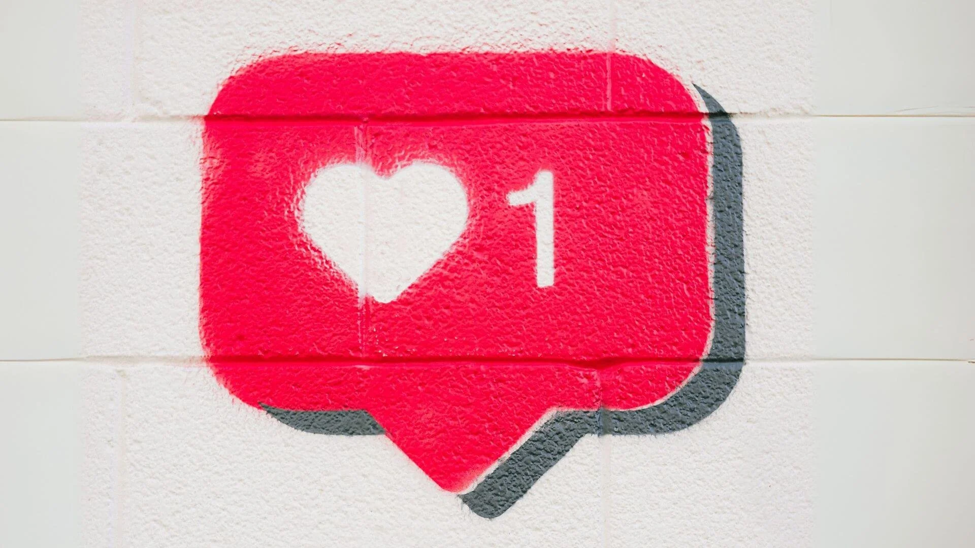 Image showing a painted social media heart reaction