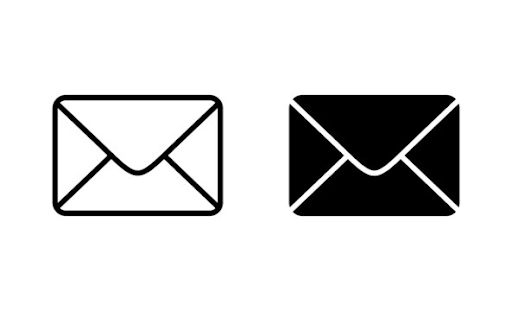 A light and dark email icons