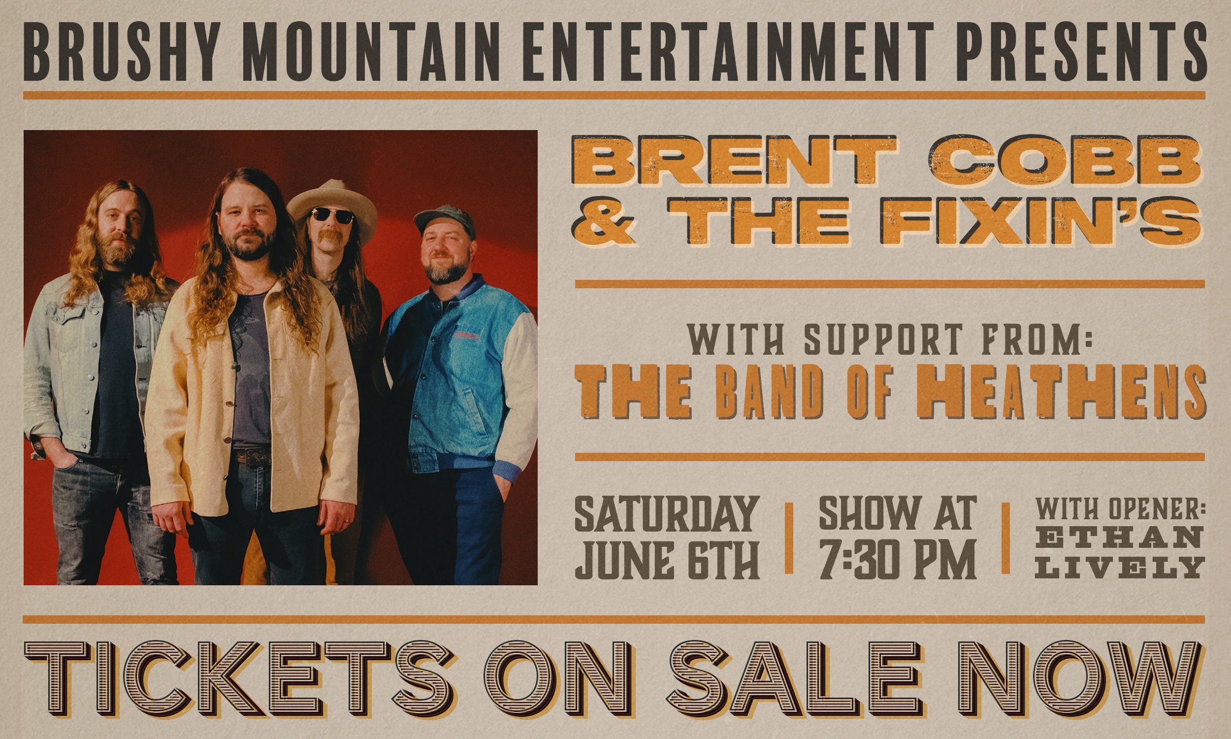Brent Cobb & The Fixin's: Ain't Rocked in a While Tour