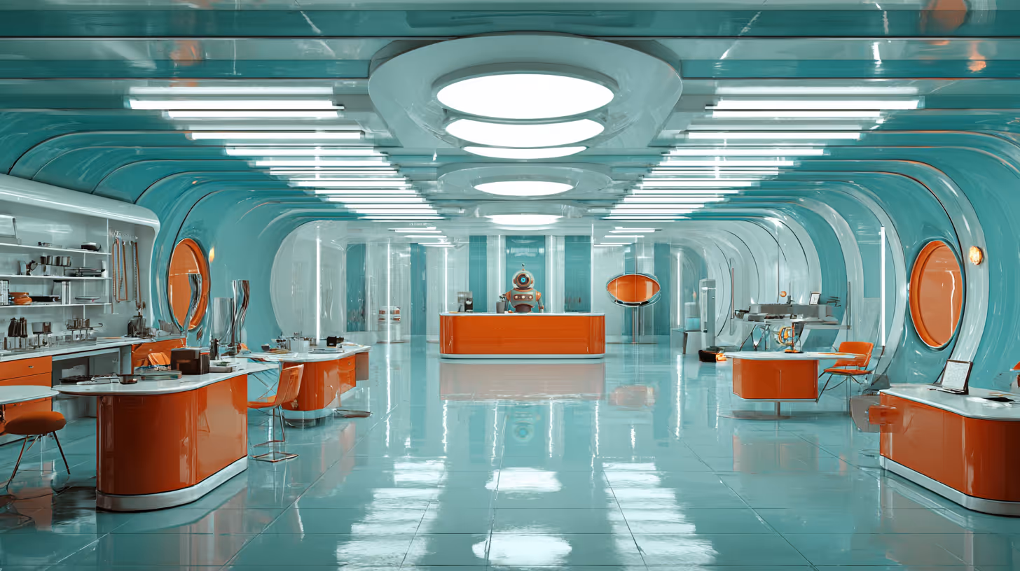 Otto at the main desk in the lab.