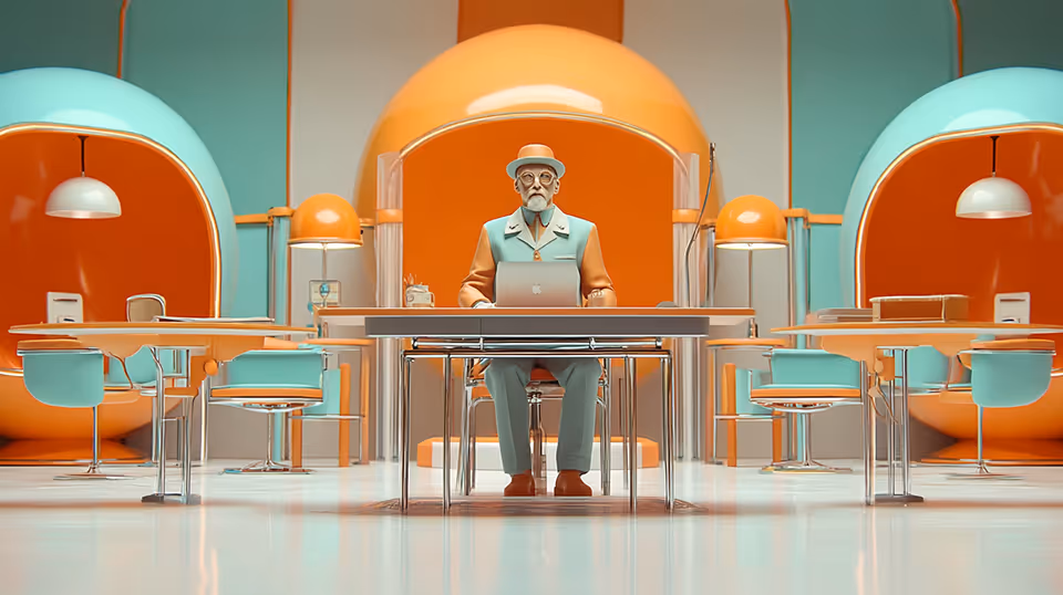 The Architect sitting at his computer