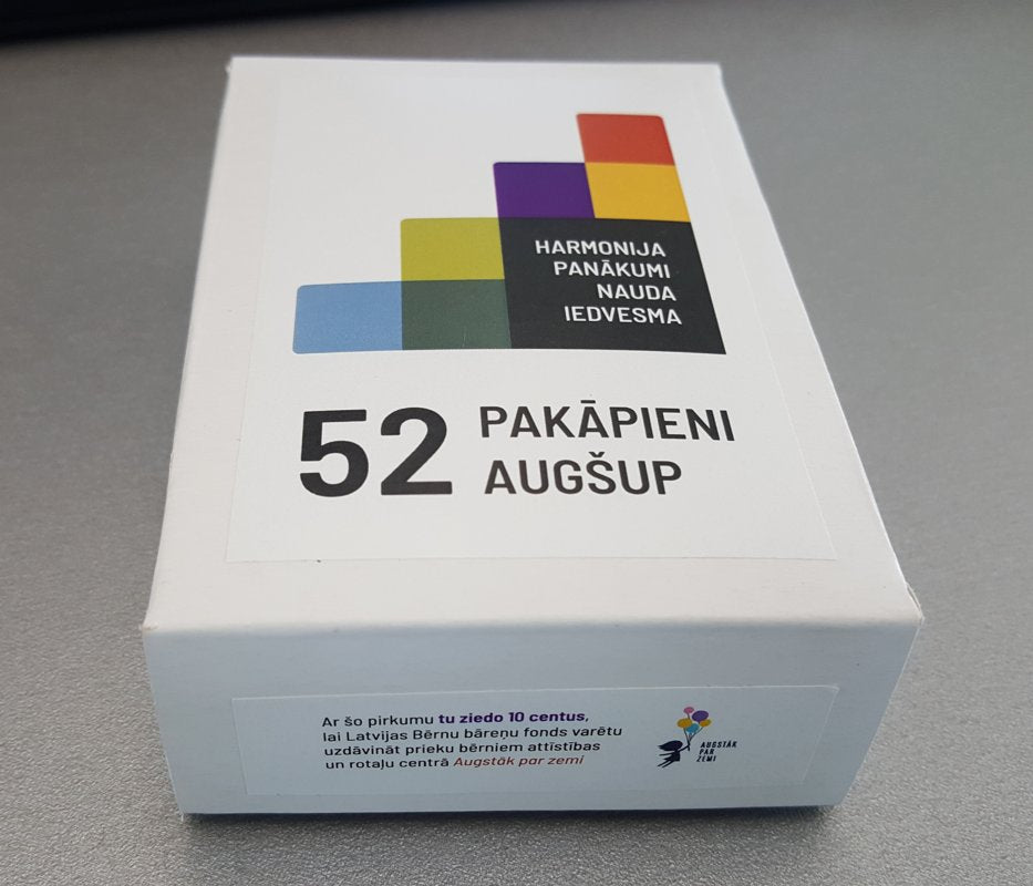 "52 pakāpieni augšup!"- pašizaugsmes kārtis