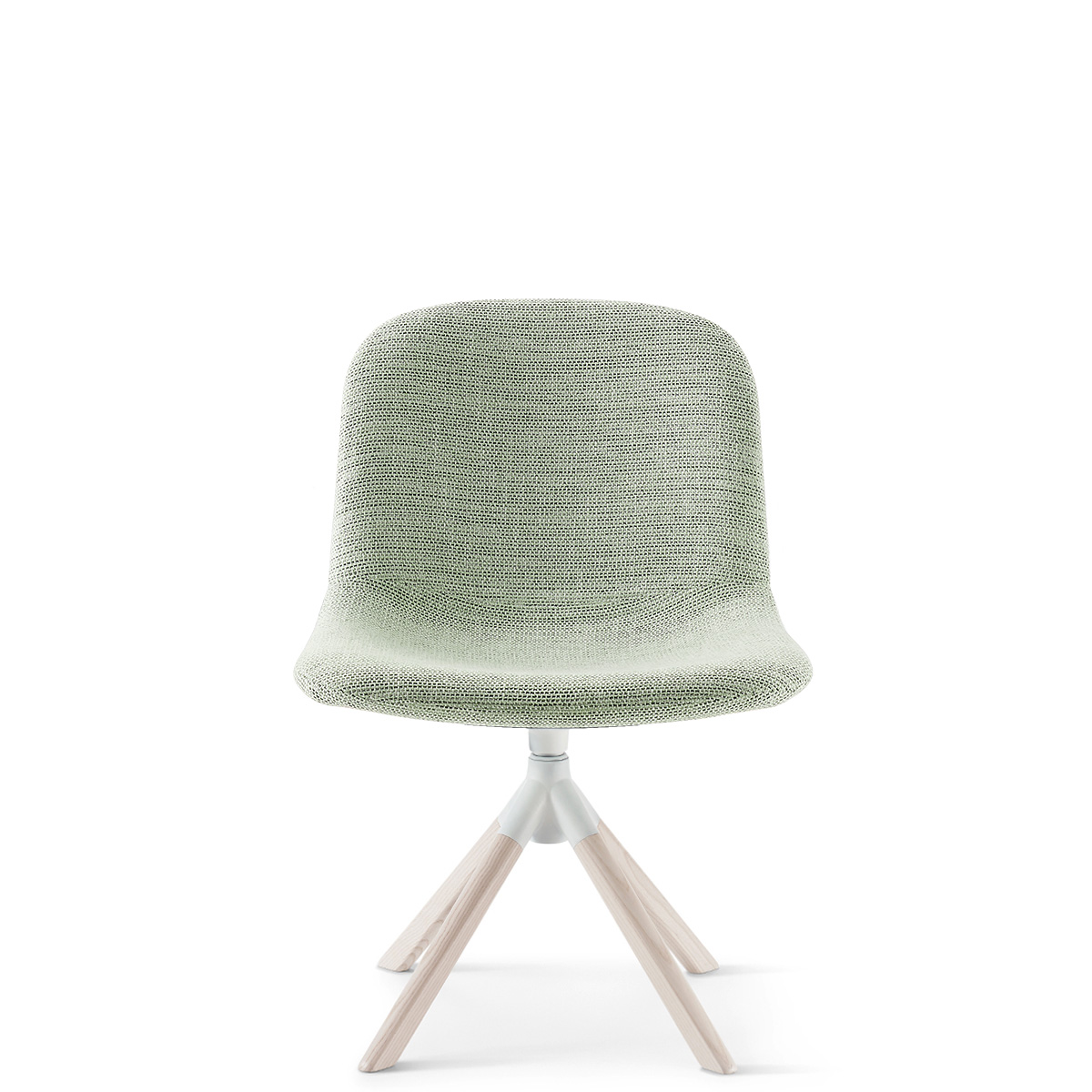 Bliss Wood Swivel Armless Front