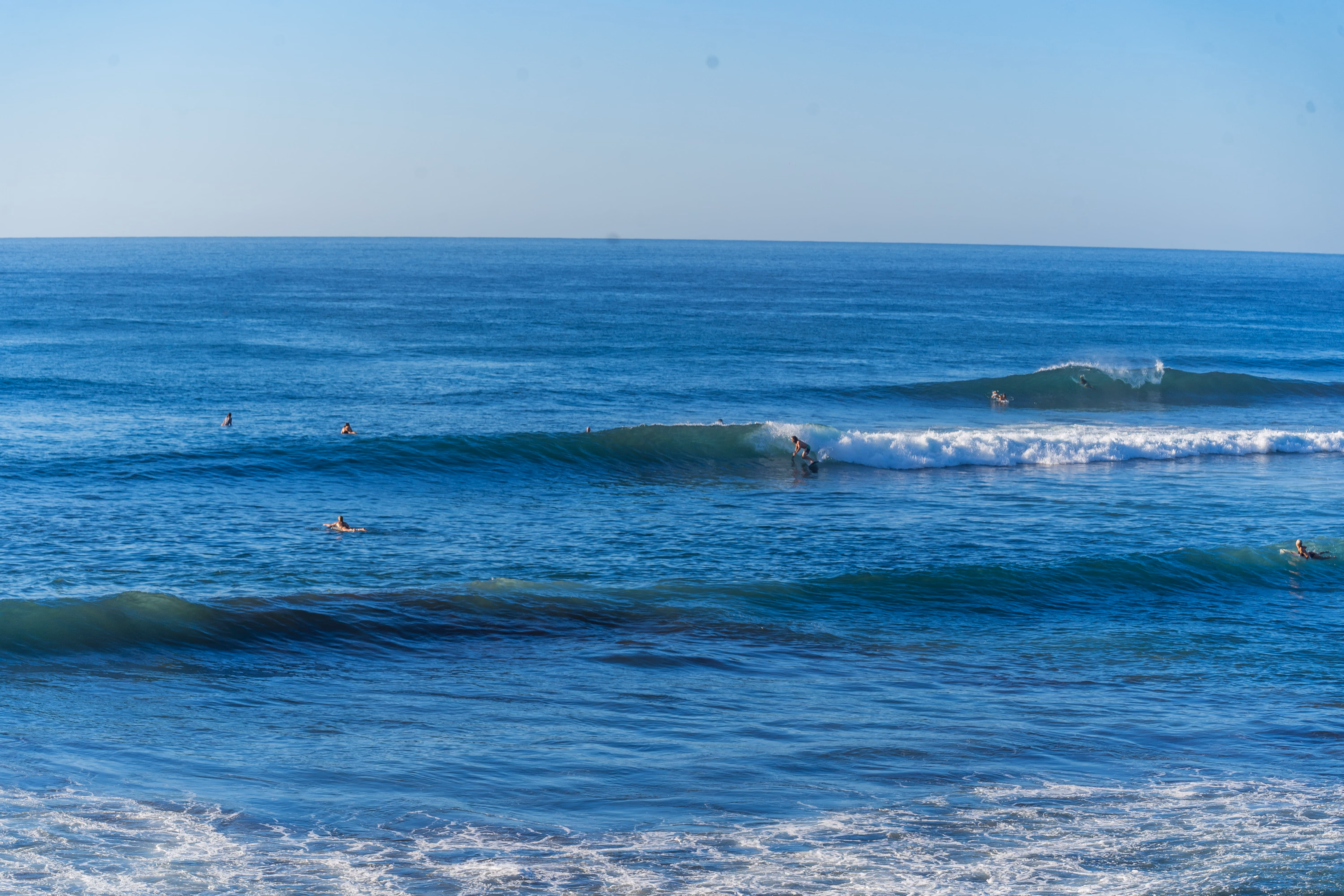 Waves breaking in front of Puro Surf in El Zonte