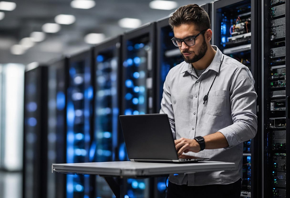 [background image] image of a busy tech company's office space (for a ai education tech company).