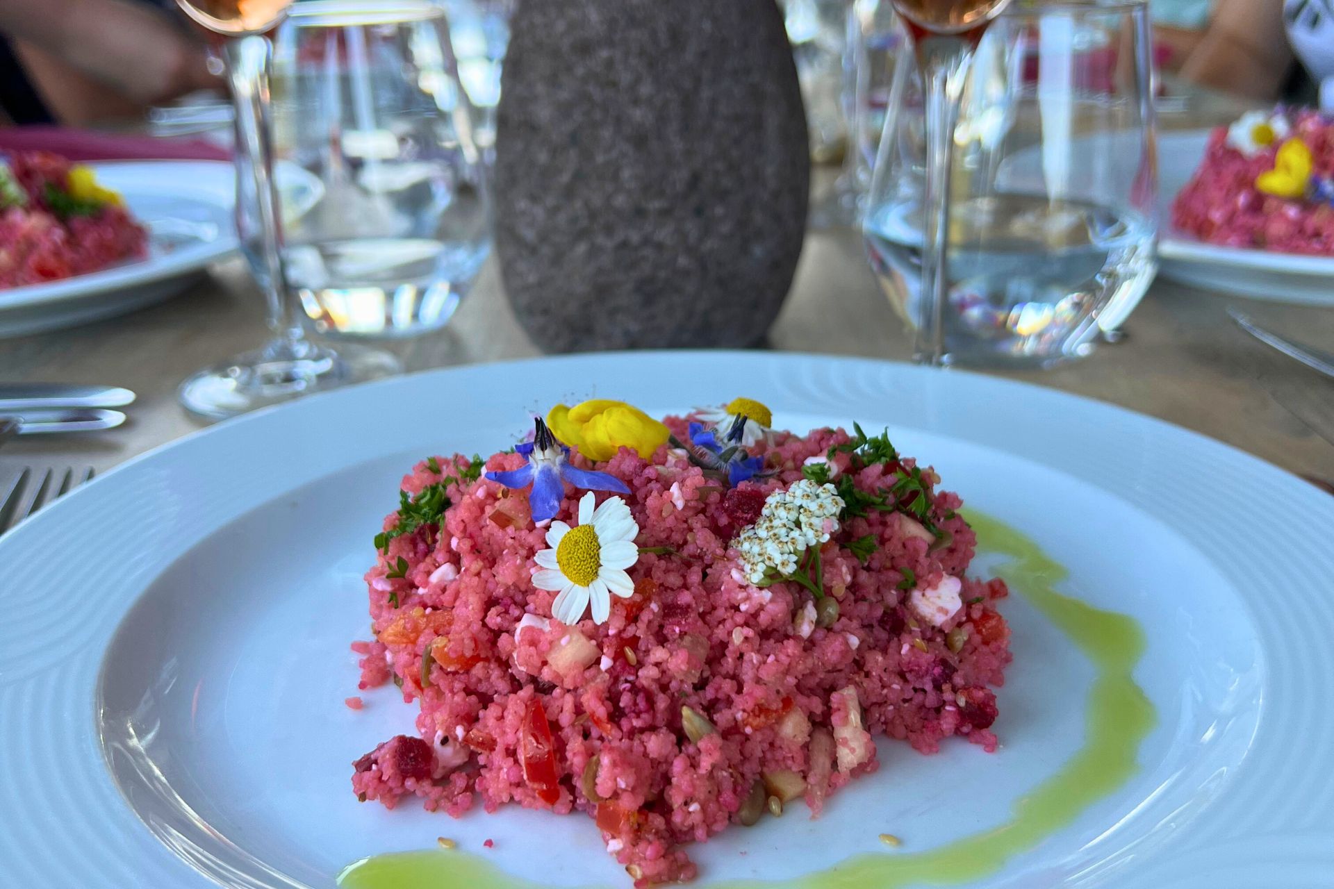 Vegetarisches Abendessen exklusiv für die Yogagruppe im dasKaiser