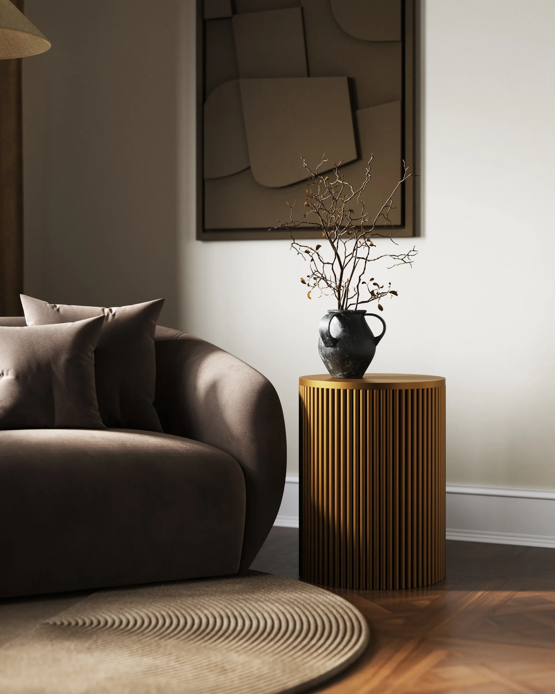 homestead couch and side table