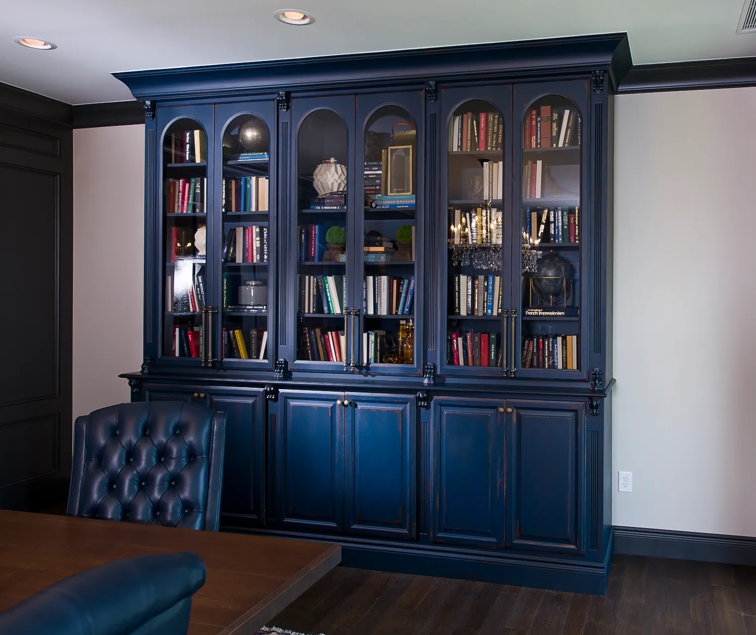 Blue Hutch traditional style