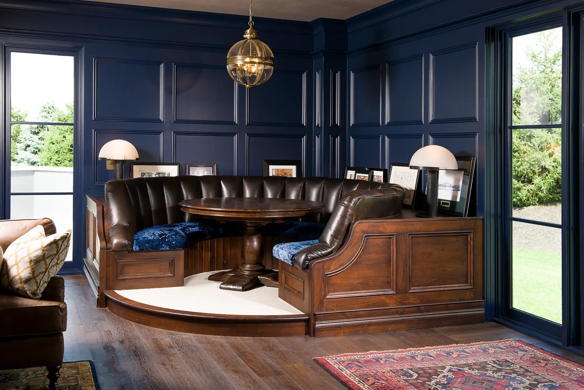 Custom Corner Booth traditional style