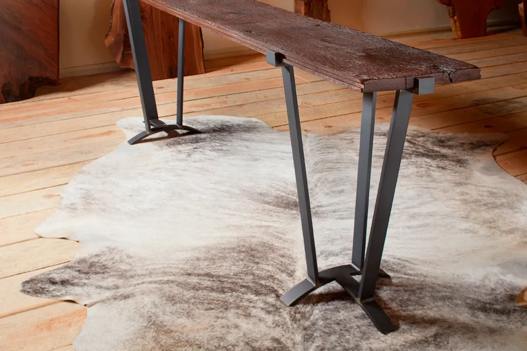 tripod-console-live-edge-base rustic style (1)
